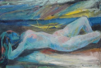 Reclining Nude At The Beach