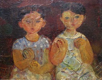 Two Children Carrying Fruit